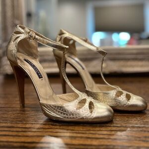 Ralph Lauren Gold Heels